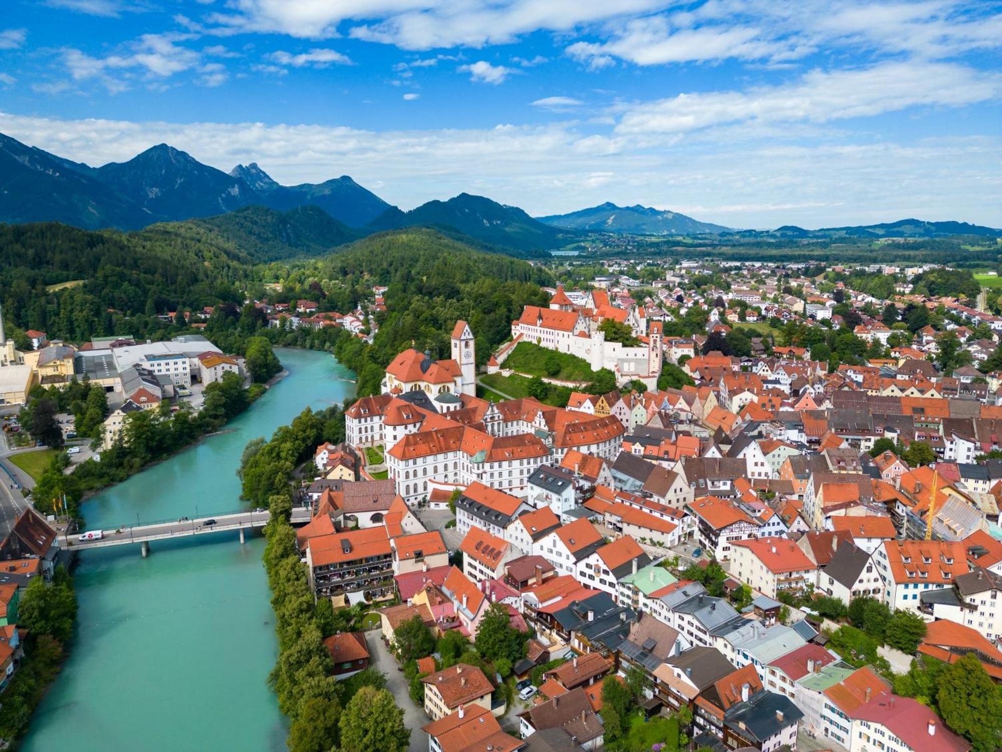 Ferienwohnung Herzstück im Haus Schlossblick Füssen Exterior foto